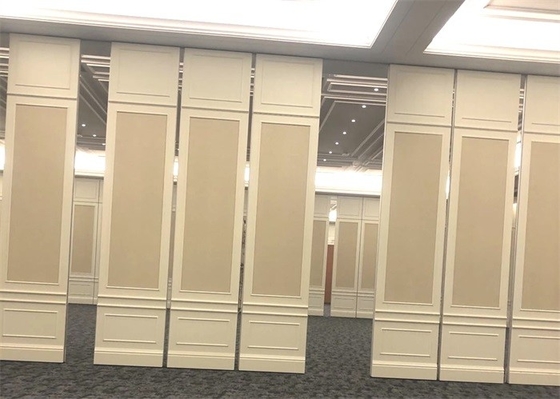 Hidden Frame Sliding Room Dividers Ballroom Partition Fabric Finish surface