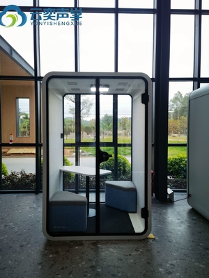 ขนาดกลาง Meeting Pod สําหรับการประชุมสัมมนา บูทคู่ พร้อมโซฟาเฟอร์เบิล