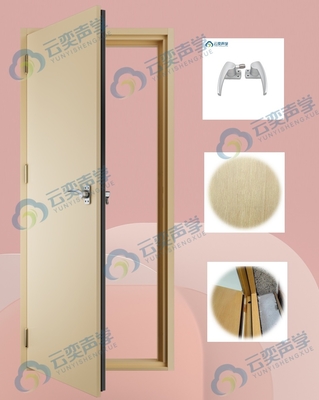 การทํางานเทคโนโลยีสูง T-type Double Magnetic Sealing Strip And Jams Frame ประตูกันเสียงตามต้องการ