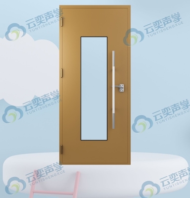 การทํางานเทคโนโลยีสูง T-type Double Magnetic Sealing Strip And Jams Frame ประตูกันเสียงตามต้องการ