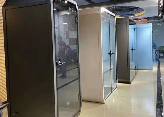 Multisize Soundproof Meeting Pod ด้วยวัสดุแก้วและอลูมิเนียม